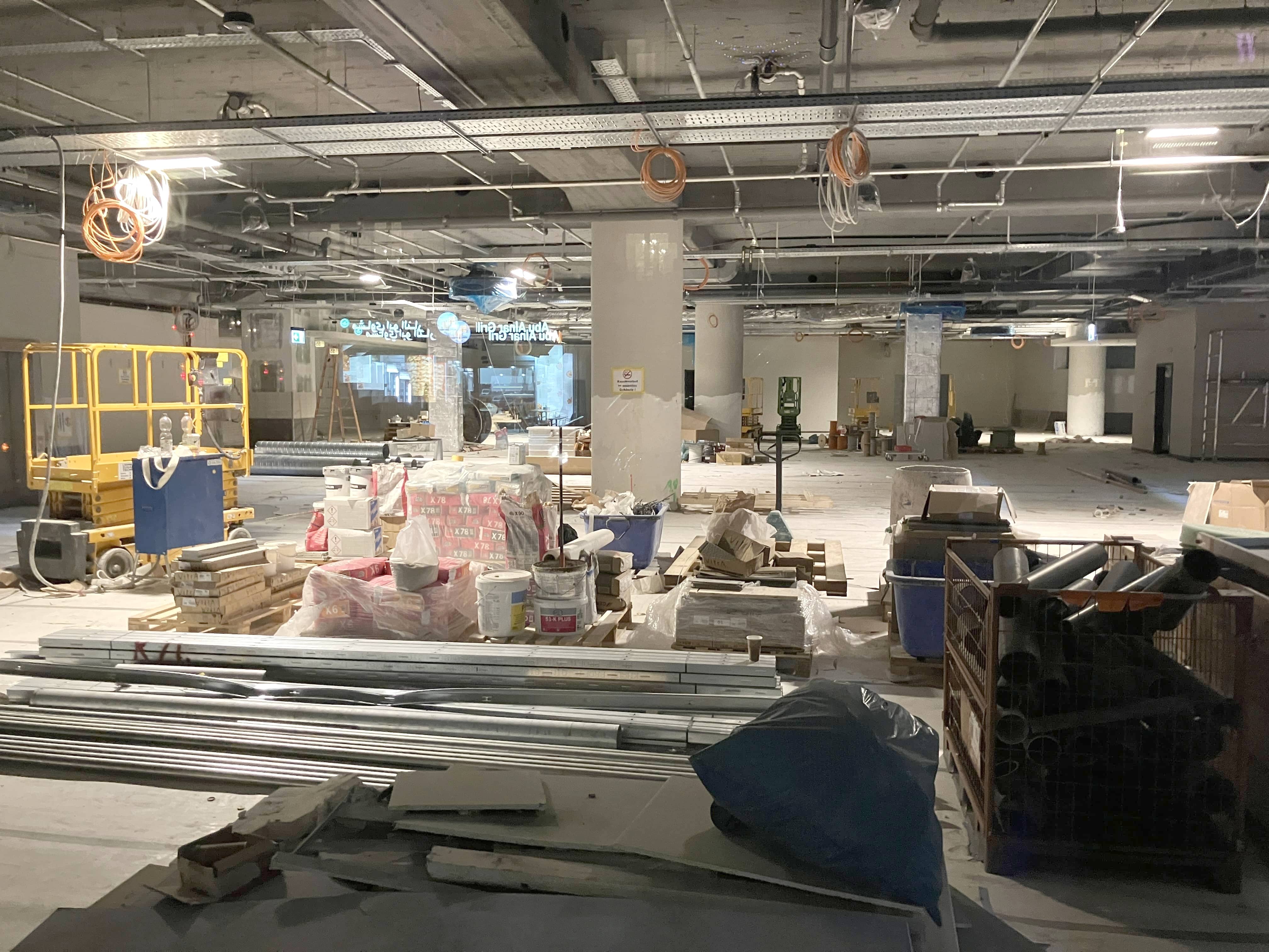Baustelle des Rewe im KantCenter.