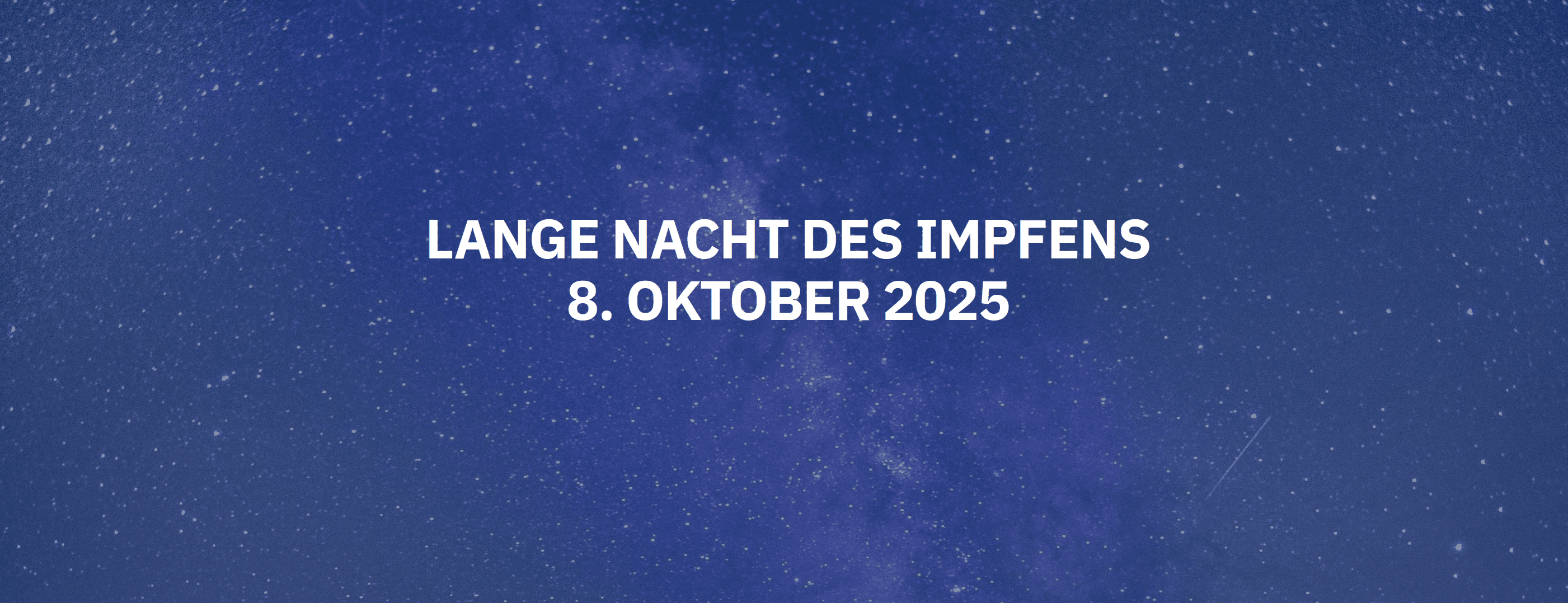 Lange Nacht des Impfens 2025.